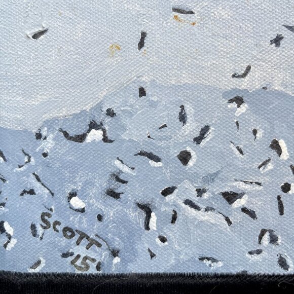 Framed Original Oil Painting on Canvas - Fox in Santa Fe New Mexico - Picture 4 of 15